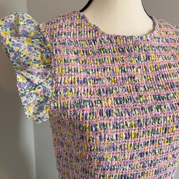 NWT - English Factory Floral Smocked Midi Dress, Size S - Picture 2 of 7